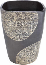 Hearst Terracotta Geometric Black Planter-Decor-Parc Decor