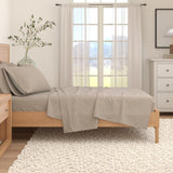 Heathered Solid Cotton Blend Flannel Sheet Set - Anders Collection