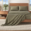 Heathered Solid Cotton Blend Flannel Sheet Set - Anders Collection