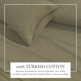 Heathered Solid Cotton Blend Flannel Sheet Set - Anders Collection
