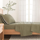 Heathered Solid Cotton Blend Flannel Sheet Set - Anders Collection