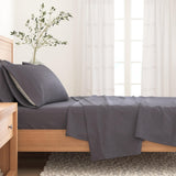 Heathered Solid Cotton Blend Flannel Sheet Set - Anders Collection