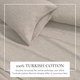 Heathered Solid Cotton Blend Flannel Sheet Set - Anders Collection