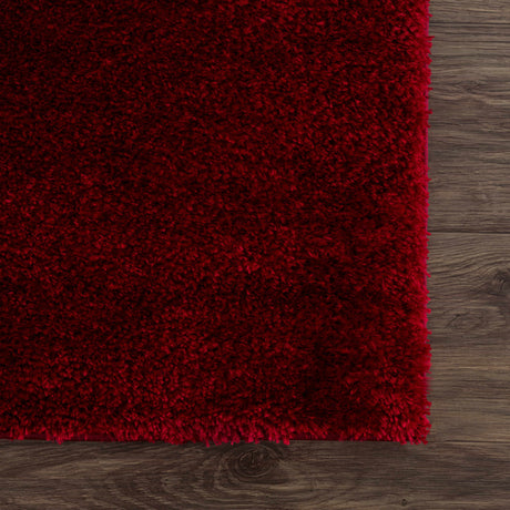 Heavenly Solid Red Plush Rug - Clearance-Rugs-Parc Decor