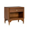 Hepburne Mid Century Walnut 1-Drawer 26 in. Nightstand with Touch Light-床头柜-Parc Decor