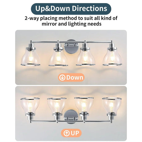 Hermosa Modern 4-Light Bathroom Vanity Light