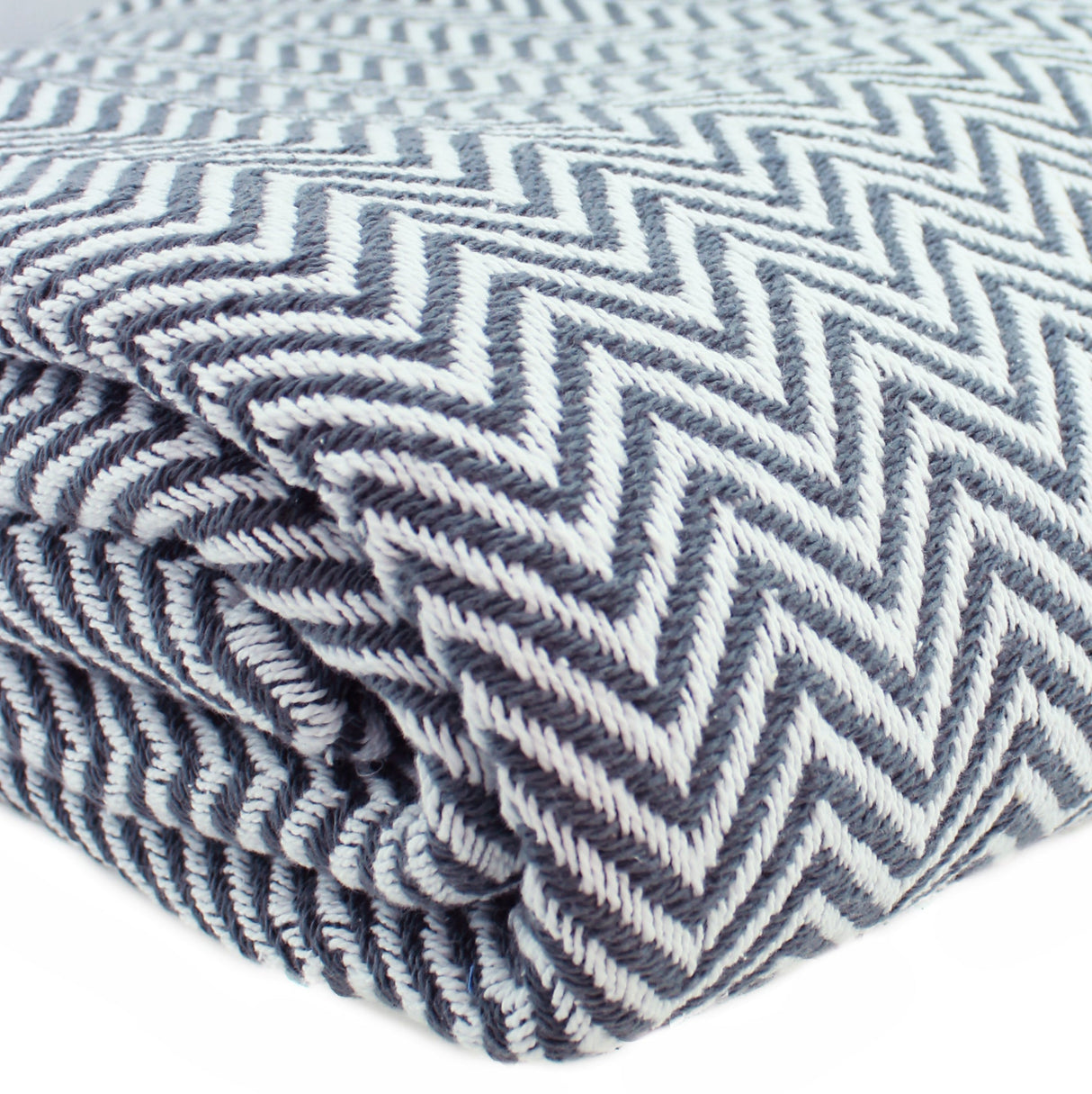 Herringbone Cotton Blanket-Blanket-Parc Decor