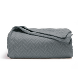 Herringbone Cotton Blanket-Blankets-Parc Decor