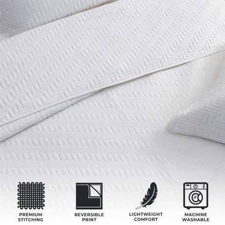 Herringbone Stitched Quilt - Louise Collection