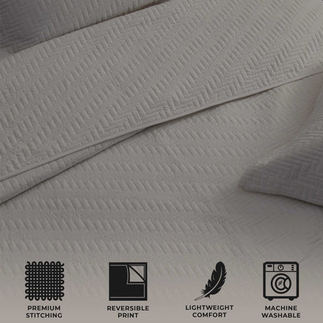 Herringbone Stitched Quilt - Louise Collection