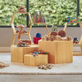 Hexagon Nesting Tables (Set of 3) | Solid European Oak