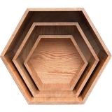 Hexagon Nesting Tables (Set of 3) | Solid European Oak