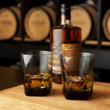 Hexagonal Crystal Double Old Fashioned Glasses in Smoke-product_type::stemless_cocktail_glasses-Parc Decor