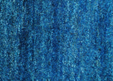 High Pile Blue Hand knotted Contemporary Custom Made Solid Afghan wool Area Rug