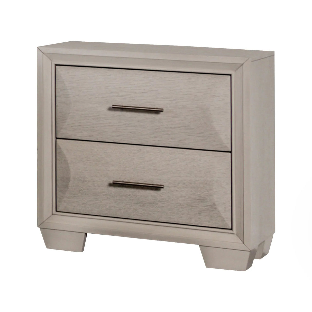 Hinwitz Transitional Solid Wood 2-Drawer Nightstand-床头柜-Parc Decor