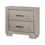 Hinwitz Transitional Solid Wood 2-Drawer Nightstand-床头柜-Parc Decor
