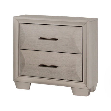 Hinwitz Transitional Solid Wood 2-Drawer Nightstand-床头柜-Parc Decor