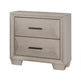 Hinwitz Transitional Solid Wood 2-Drawer Nightstand-床头柜-Parc Decor
