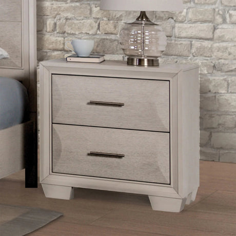 Hinwitz Transitional Solid Wood 2-Drawer Nightstand-床头柜-Parc Decor