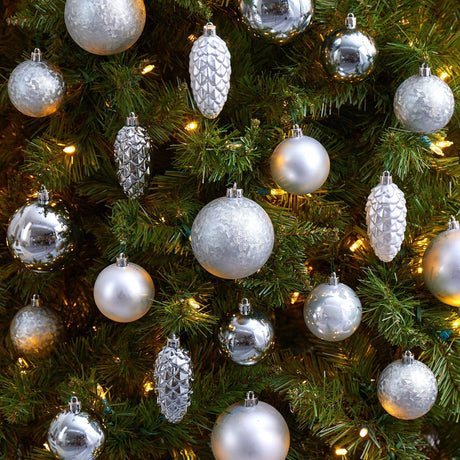 Holiday Christmas 23 Count Lux Shatterproof Ornament Set with Re-Usable Storage Container-Ornament-Parc Decor