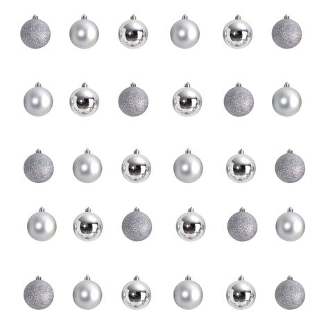 Holiday Christmas 30 Count 2.5” Shatterproof Ornament Set with Re-Useable Storage Container-Ornament-Parc Decor