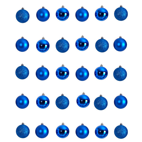 Holiday Christmas 30 Count 2.5” Shatterproof Ornament Set with Re-Useable Storage Container-Ornament-Parc Decor