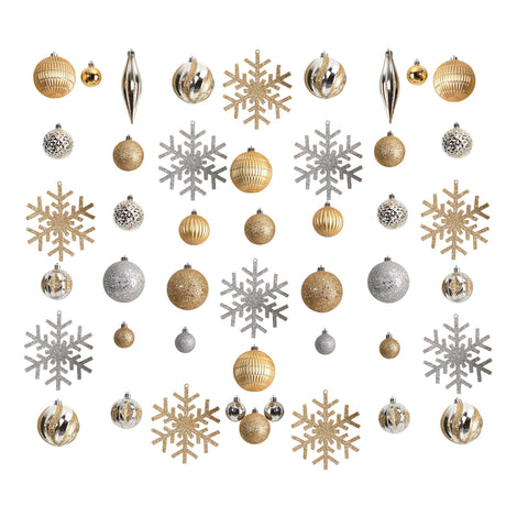 Holiday Deluxe Shatterproof, 60 Count Christmas Tree Ornament Box Set, Re-Useable Container-Ornament-Parc Decor