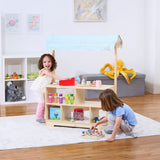 Holly Wooden Market Stand – Kids’ Pretend Play Shop & Display Shelf-Indoor-Parc Decor
