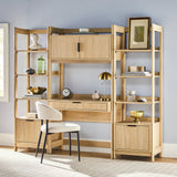 Holmes Modern Scandinavian Reeded Bookshelf-Home Office-Parc Decor