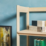 Holmes Modern Scandinavian Reeded Wide Bookshelf-Home Office-Parc Decor