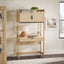 Holmes Modern Scandinavian Reeded Writing Storage Desk with USB