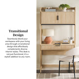 Holmes Modern Scandinavian Reeded Writing Storage Desk with USB-Home Office-Parc Decor