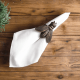 Honeybee Napkin Rings in Antique Brass (Set of 4)-napkin ring-Parc Decor