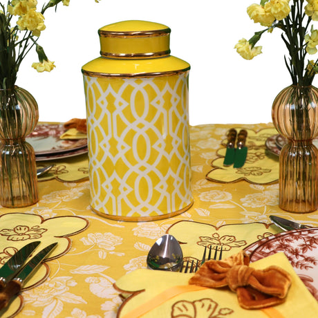 Honeycomb Ginger Jar-Decorative jar-Parc Decor