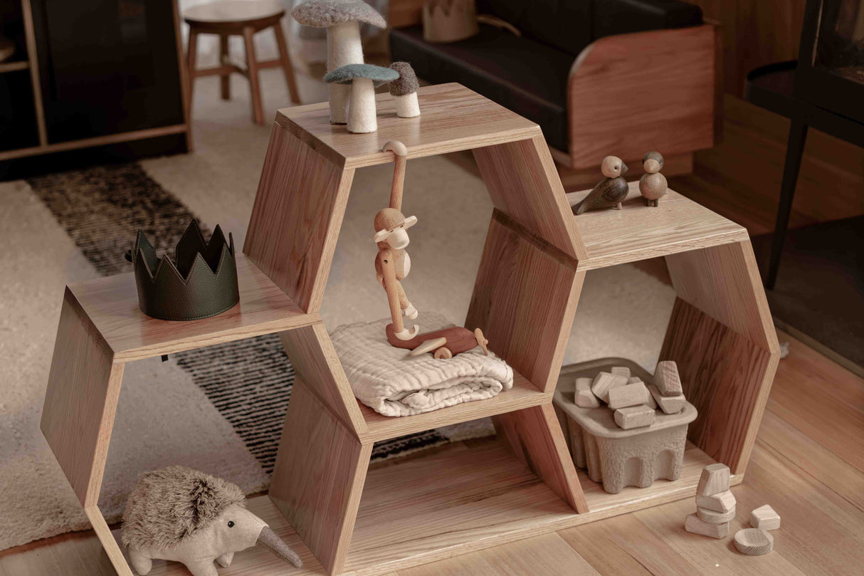Honeycomb Shelf – Medium | Modular European Oak Storage