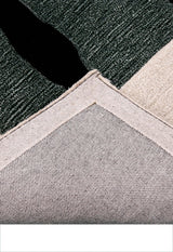 Horse Rider Pattern Beige And Black Hand Tufted 5x8 Wool Rug