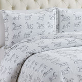 Horses Printed Duvet Set-Duvets-Parc Decor