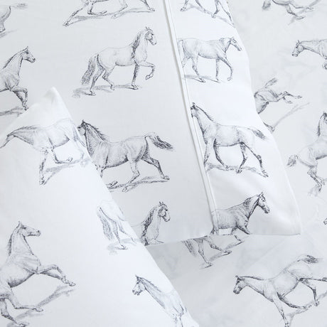 Horses Printed Sheet Set-Sheets-Parc Decor