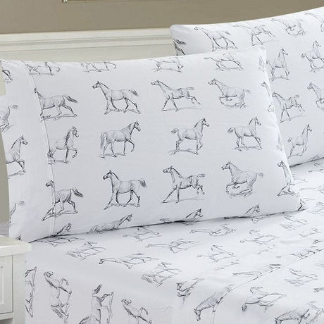 Horses Printed Sheet Set-Sheets-Parc Decor