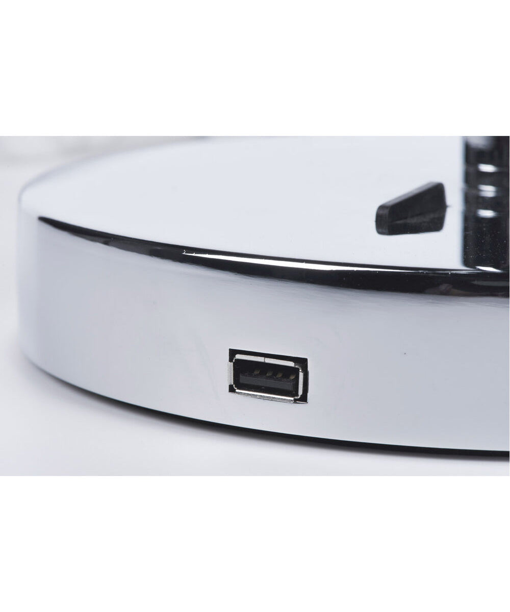 Hotel 19"H 1-Light LED Table Lamp Light Fixture Polished Chrome Finish by Maxim-Table Lamp-Parc Decor