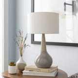 Hydesville Gray Ceramic Table Lamp-Lighting-Parc Decor