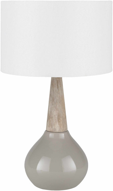 Hydesville Gray Ceramic Table Lamp-Lighting-Parc Decor