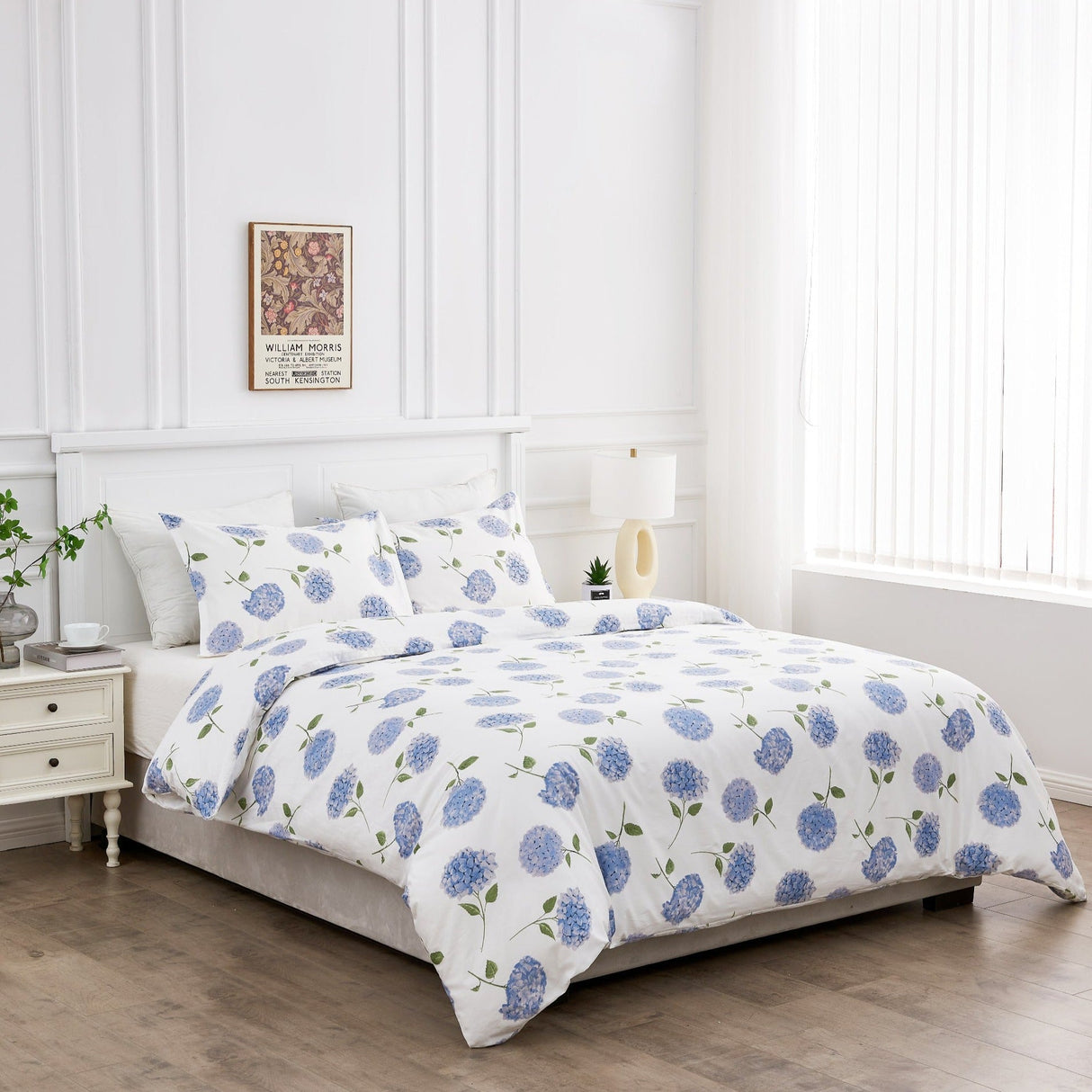Hydrangea Printed Duvet Set-Duvets-Parc Decor