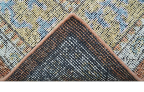 Idris Custom Made Peach, Rust And Beige Turkish Design Hand Knotted Wool Rug