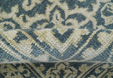Idris Custom Made Turkish Design Gray And Ivory Hand Knotted Wool Rug