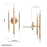 Ignis Mid-Century Modern Gold 6-Light Wall Sconce