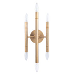 Ignis Mid-Century Modern Gold 6-Light Wall Sconce
