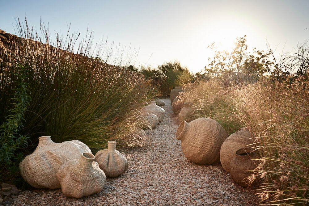 Ilala Garlic Gourd Handwoven African Basket-Baskets & Vessels-Parc Decor