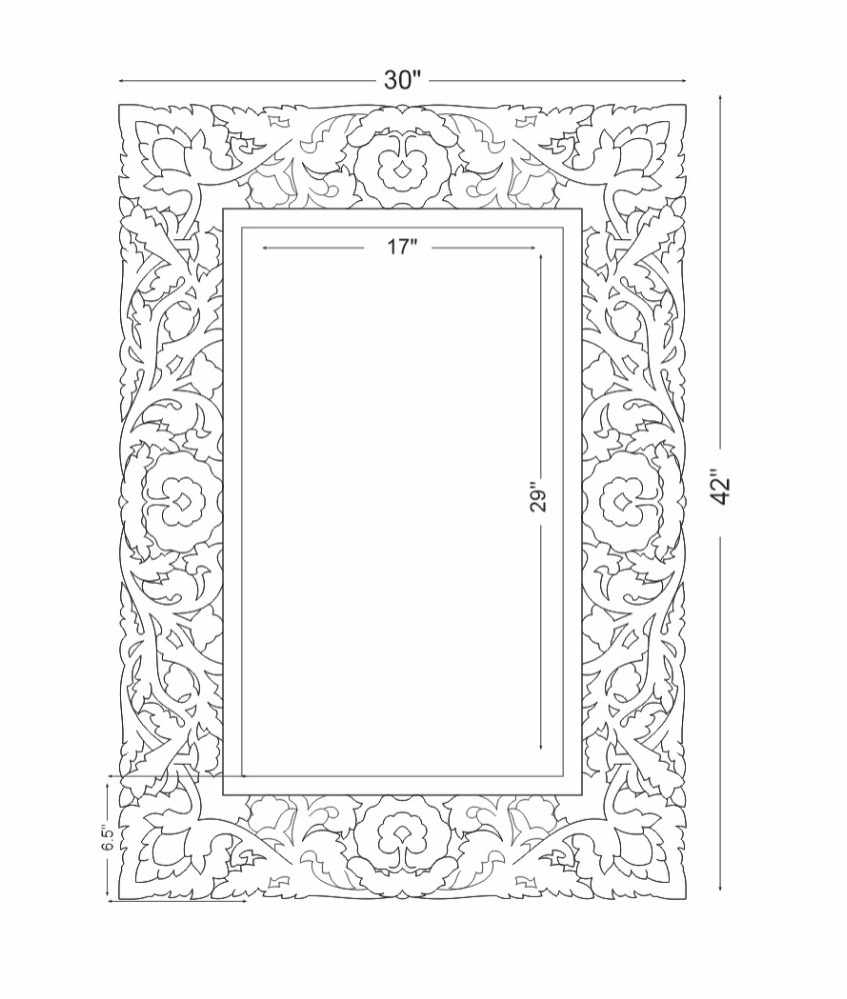 Indiana Wood Mirror-Mirrors-Parc Decor