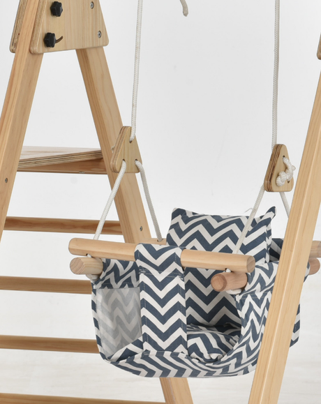 Indoor Baby Swing Seat | Cotton Hammock Swing with Harness | Frame Not Included